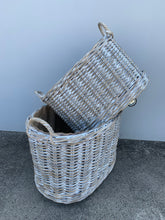 Kubu Grey and White Wash Log Baskets