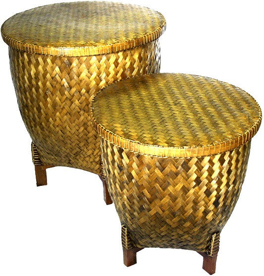 2120 Wholesale S/2 Bongo Drum Storage Hampers Cane / Wicker – Radiant ...